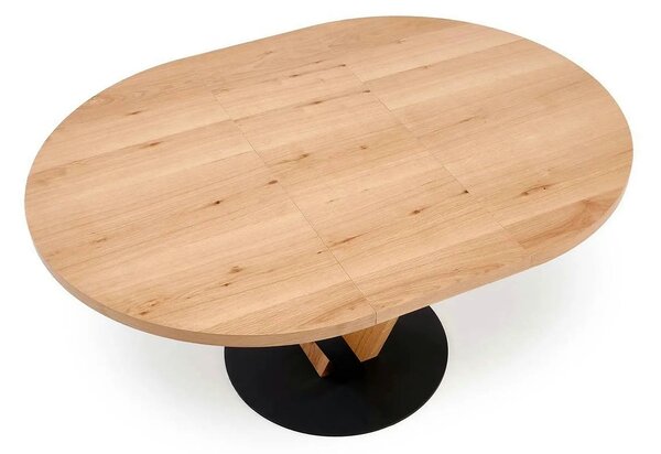 Masa extensibila FANIS, stejar/negru, 120/160x120x78 cm