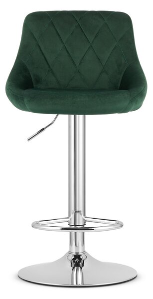 Scaun de bar verde VELVET KAST