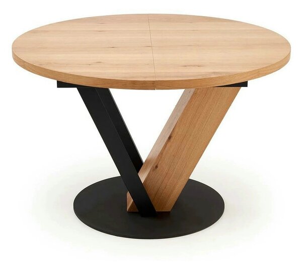 Masa extensibila FANIS, stejar/negru, 120/160x120x78 cm