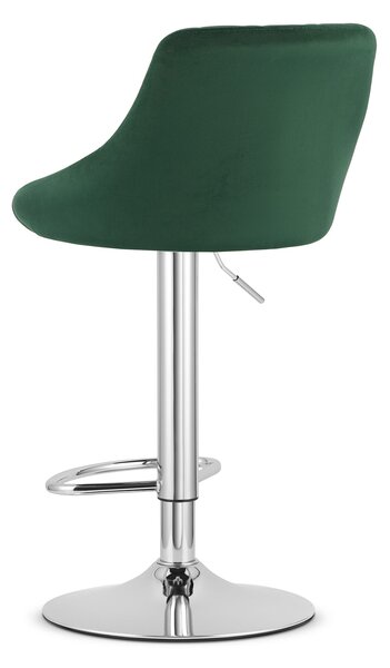Scaun de bar verde VELVET KAST
