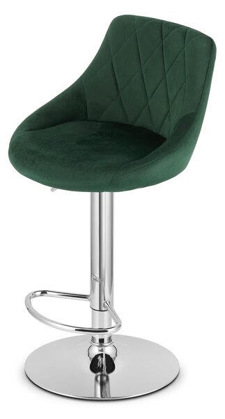 Scaun de bar verde VELVET KAST