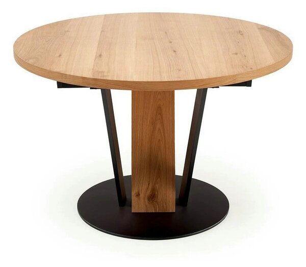 Masa extensibila FANIS, stejar/negru, 120/160x120x78 cm
