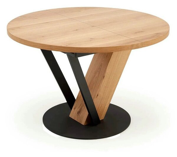 Masa extensibila FANIS, stejar/negru, 120/160x120x78 cm