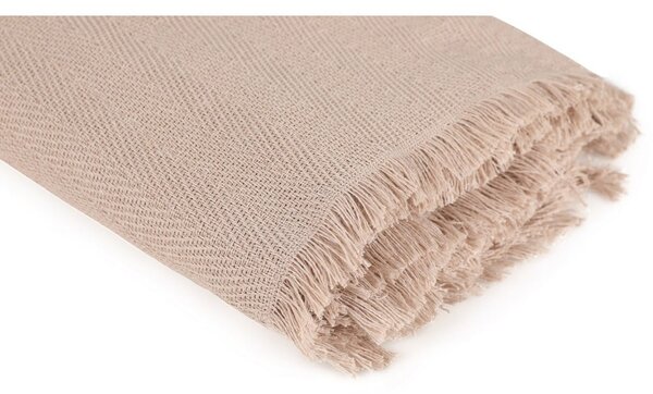 Cuvertură maro din bumbac reciclat 170x205 cm Merlin – Mijolnir