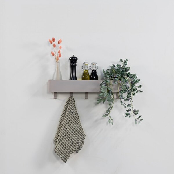 Raft pentru baie taupe de montat pe perete din oțel Multi – Spinder Design