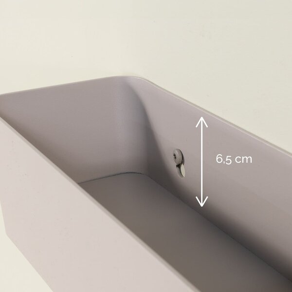 Raft pentru baie taupe de montat pe perete din oțel Multi – Spinder Design