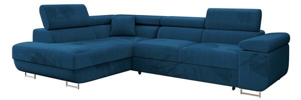 Colțar Comfivo Vinetum, Funcția de dormit, Spațiu de depozitare, 274x203x70cm, 141 kg, Picioare: Plastic, Metal