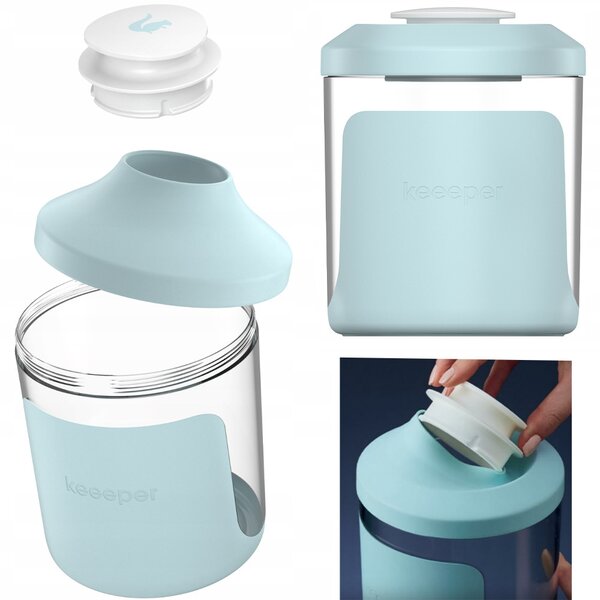 Recipient de bucatarie pentru zahar, cafea, cereale, ceai sau condimente, cu capac ermetic, 1.25 L