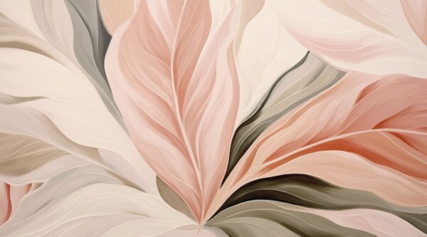 Tapet Frunze abstracte, cu contururi bine definite, Imagini de fundal unice, w05915 : Uwalls.ro