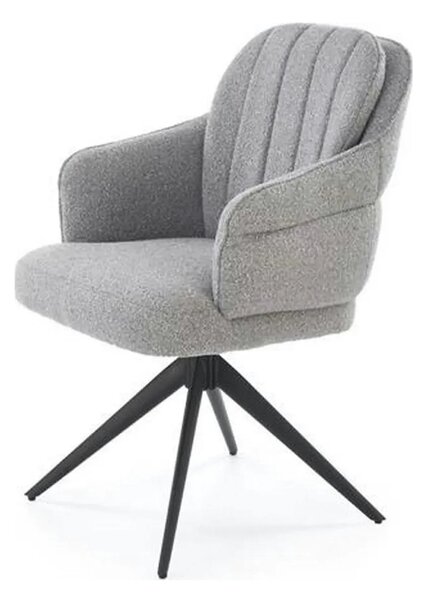 Scaun K570, gri/negru, stofa/otel, 61x70x92 cm
