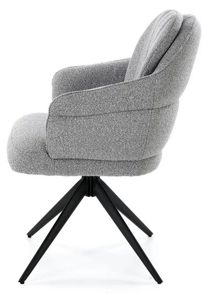 Scaun K570, gri/negru, stofa/otel, 61x70x92 cm