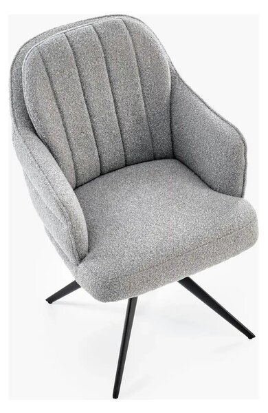 Scaun K570, gri/negru, stofa/otel, 61x70x92 cm