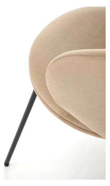 Scaun K587, bej - Mavel 38, stofa catifelata/otel, 60x58x77 cm