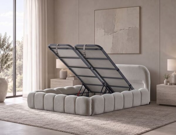 Set Pat tapițat cu saltea Lazio inclusă și ladă 160*200 cm,Orlando