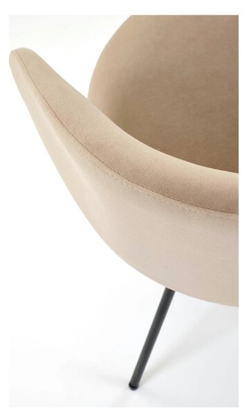 Scaun K587, bej - Mavel 38, stofa catifelata/otel, 60x58x77 cm