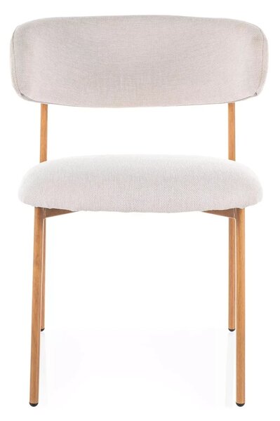 Scaun ELTON D, bej deschis - Brego 22/stejar, stofa clasica/metal, 56x