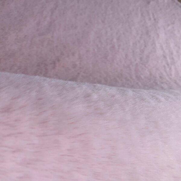 Covor Pufos, Model Blanita Rotund Antiderapant, Soft LOP 020, Roz 80 x 80
