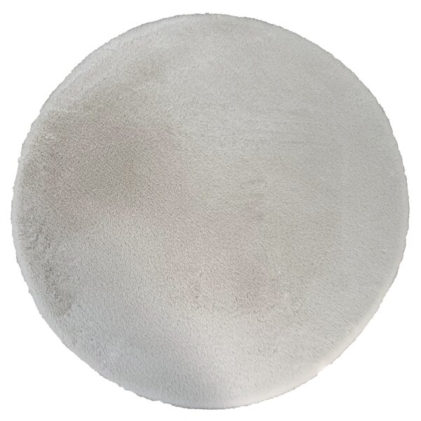 Covor Pufos, Model Blanita Crem, Rotund Antiderapant, Soft LOP 050 80 x 80