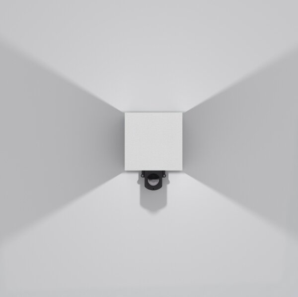 Brilagi - Aplică de perete LED pentru exterior cu senzor CUBE LED/6W/230V gri IP65