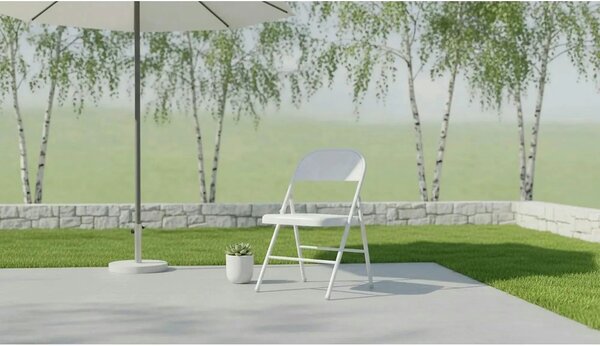 Scaun K565, alb, metal, 46x47x75 cm