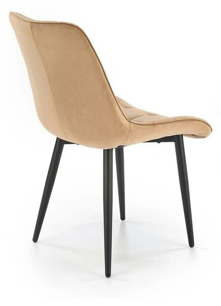 Scaun K580, bej - HLR 11, stofa catifelata/otel, 51x61x85 cm