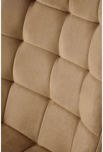 Scaun K580, bej - HLR 11, stofa catifelata/otel, 51x61x85 cm