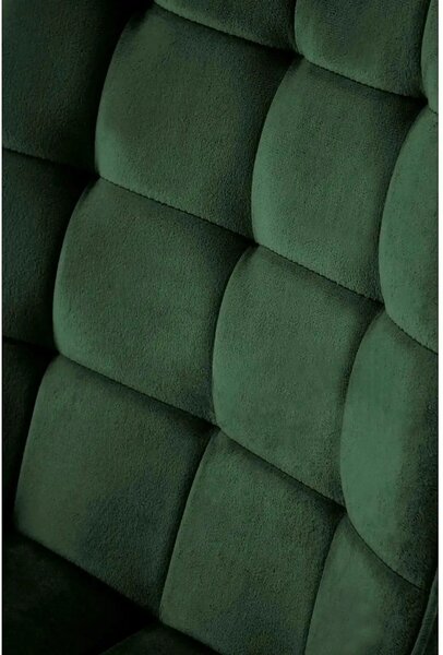 Scaun K580, verde inchis - HLR 57, stofa catifelata/otel, 51x61x85 cm