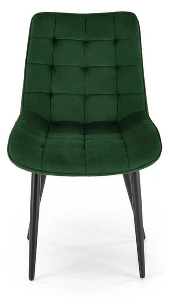 Scaun K580, verde inchis - HLR 57, stofa catifelata/otel, 51x61x85 cm
