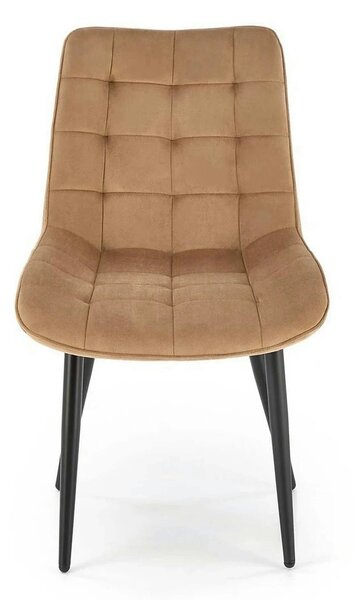 Scaun K580, bej - HLR 11, stofa catifelata/otel, 51x61x85 cm