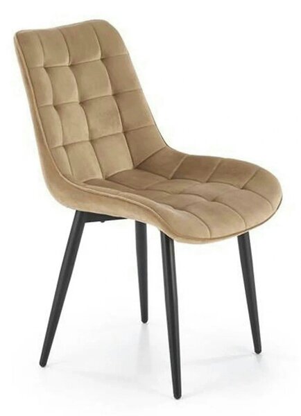 Scaun K580, bej - HLR 11, stofa catifelata/otel, 51x61x85 cm