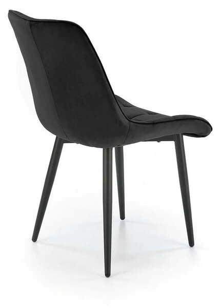 Scaun K580, negru - HLR 66, stofa catifelata/otel, 51x61x85 cm