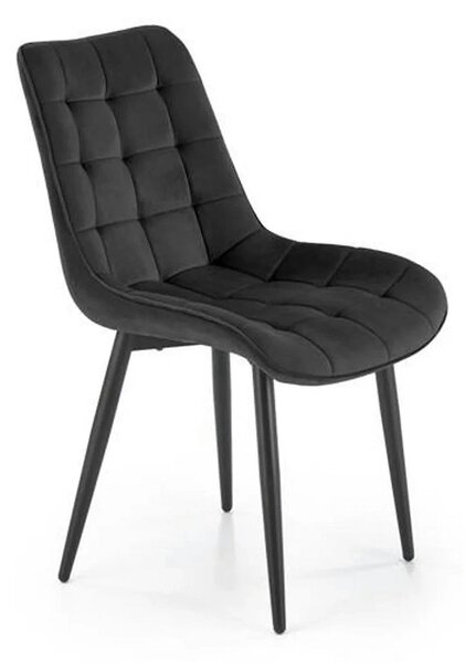 Scaun K580, negru - HLR 66, stofa catifelata/otel, 51x61x85 cm