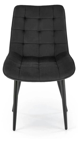 Scaun K580, negru - HLR 66, stofa catifelata/otel, 51x61x85 cm