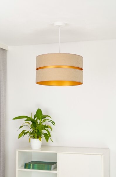 Lustră pe cablu Duolla DUO 1xE27/15W/230V d. 40 cm bej
