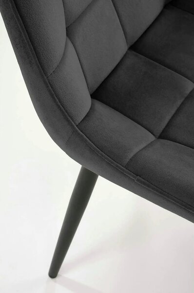 Scaun K580, negru - HLR 66, stofa catifelata/otel, 51x61x85 cm