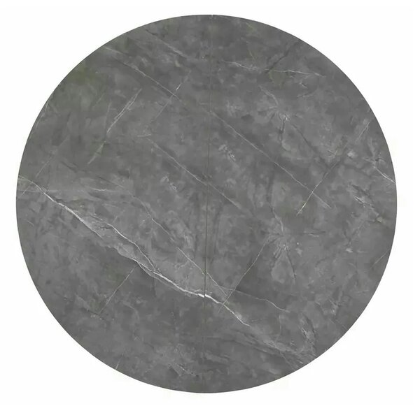 Masa extensibila ANGEL II, gri cu efect de marmura/negru, 120/160x120x