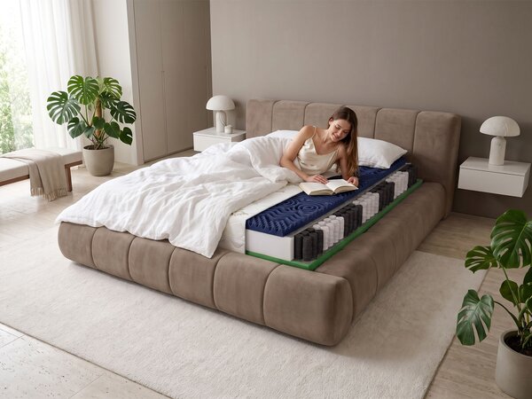 Saltea cu arcuri de tip pachet Ellie 80x200 - husă Aloe Vera