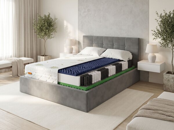 Saltea cu arcuri de tip pachet Ellie 80x200 - husă Aloe Vera