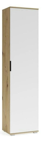Dulap CLIF SL-50, stejar artisan/alb, PAL laminat, cu o usa, 50x38x203