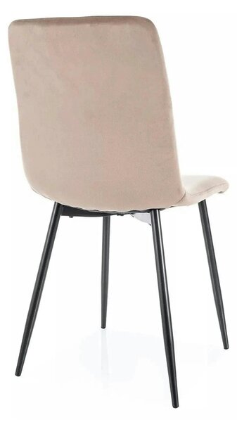 Scaun DAREN, bej inchis - Bluvel 40, stofa catifelata/metal, 45x39x91