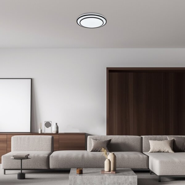 Rabalux 2130 - Plafonieră LED dimabilă LUPITA, 40W/230V, neagră, cu telecomandă