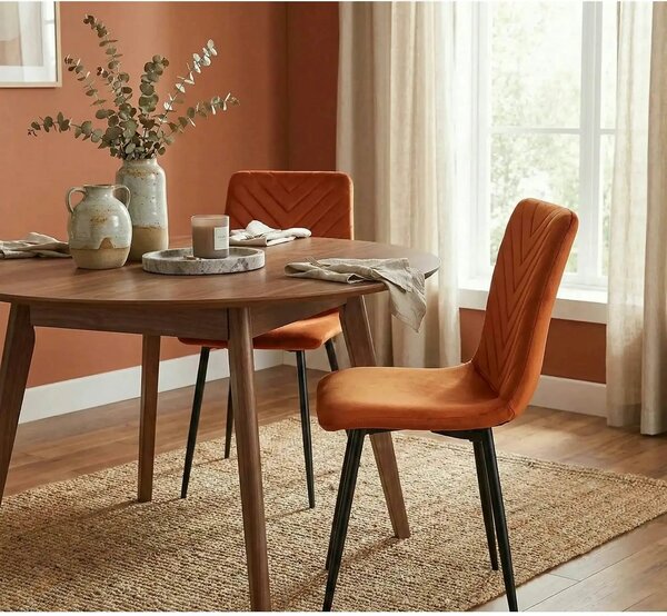 Scaun DAREN, scortisoara - Bluvel 4215, stofa catifelata/metal, 45x39x