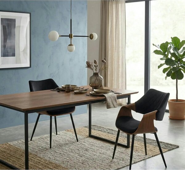 Scaun K586, negru - Bluvel 19, stofa catifelata/placaj indoit, 56x55x7