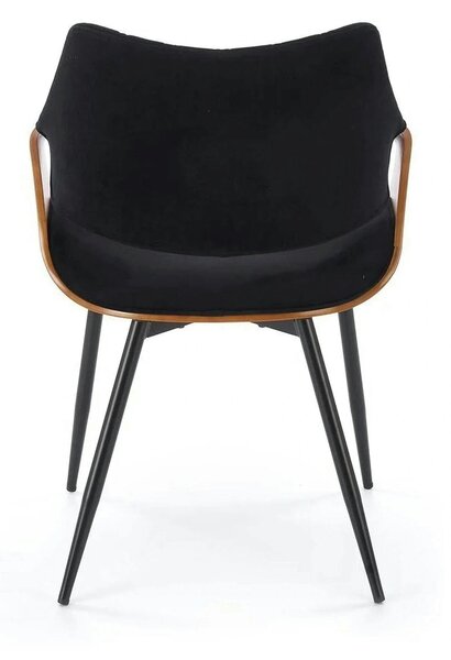 Scaun K586, negru - Bluvel 19, stofa catifelata/placaj indoit, 56x55x7
