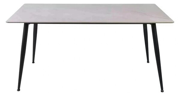 Masa RION, gri cu efect de marmura, ceramica/metal, 130x70x76 cm