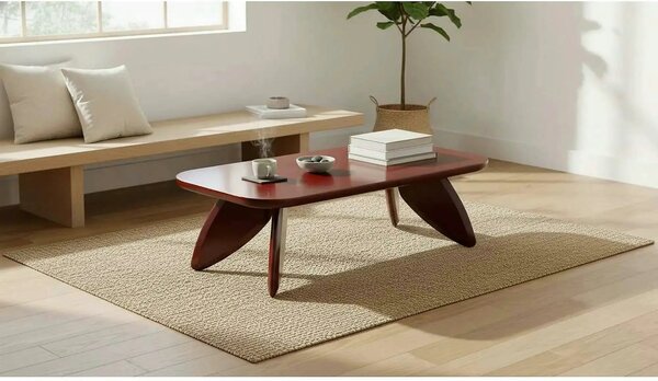 Masuta cafea SORAYA, visiniu, 120x60x36 cm