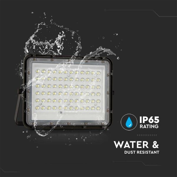 Proiector LED solar de exterior LED/15W/3,2V IP65 6400K alb + telecomandă
