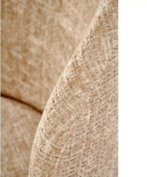 Scaun BASSO, bej - Cremona 14/nuc, stofa catifelata/lemn, 48x56x86 cm
