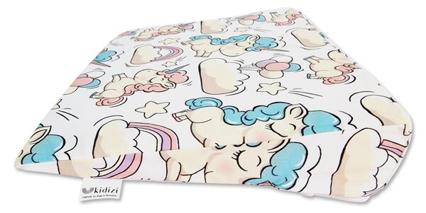 Perna antireflux cu husa bumbac detasabila 30x38 cm Kidizi Beige Unicorn