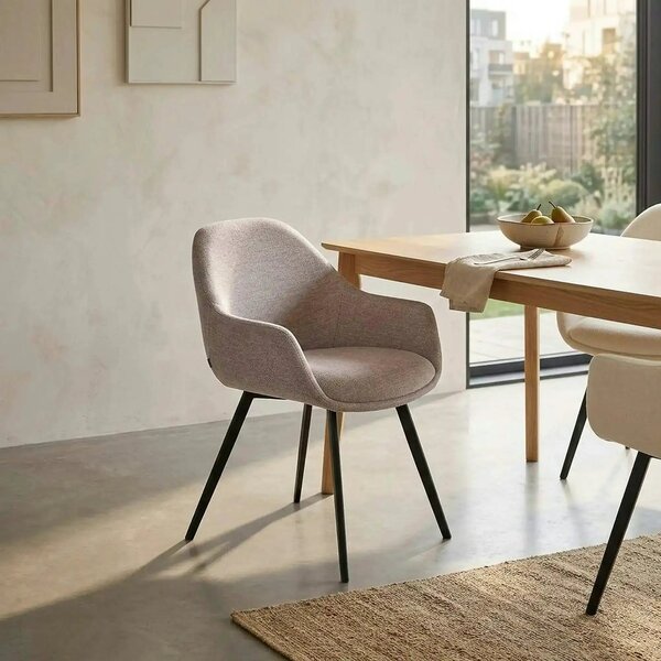 Scaun VINTO, bej - Brego 34, stofa clasica/metal, 57x45x85 cm